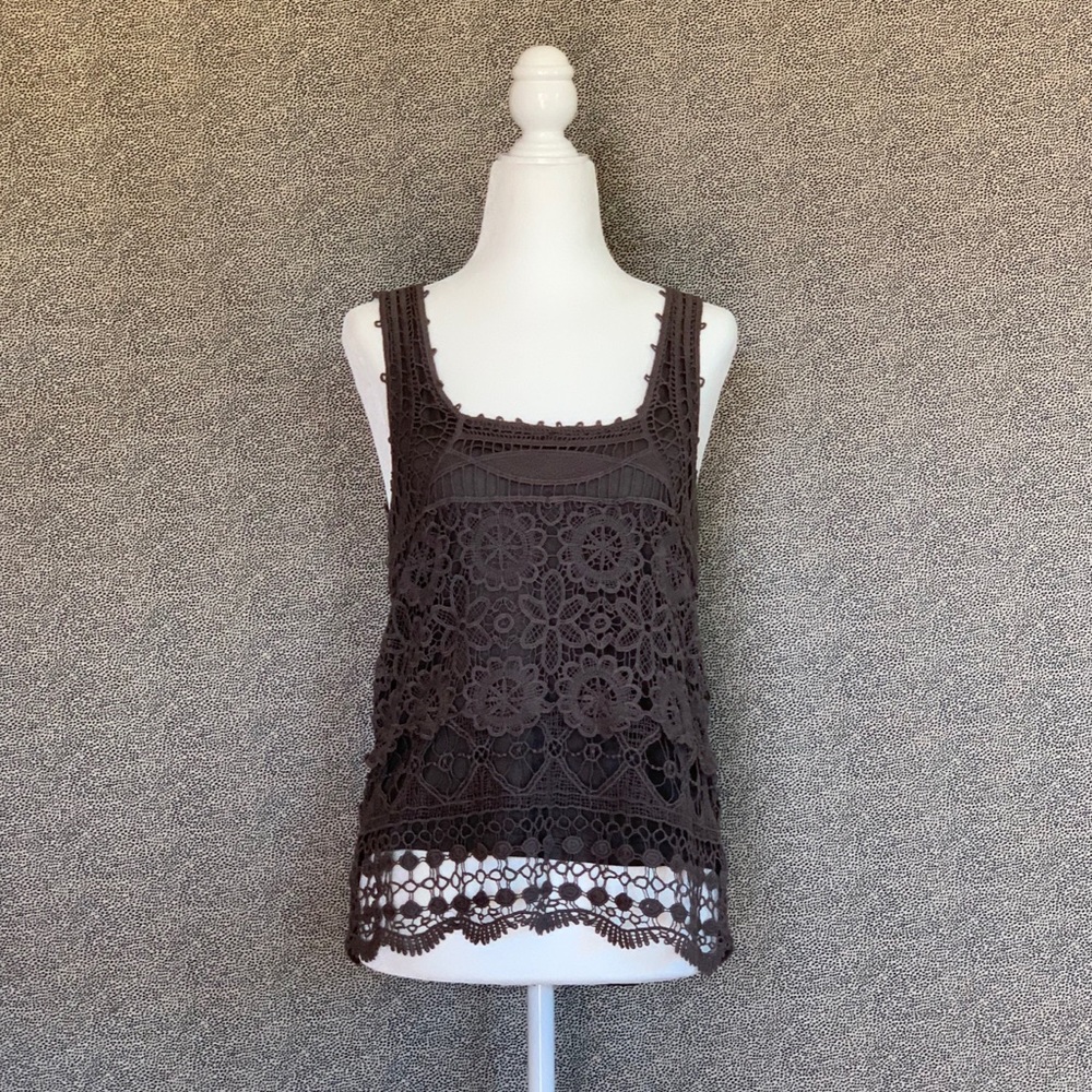 💫✨Charcoal Gray Crochet Top✨💫